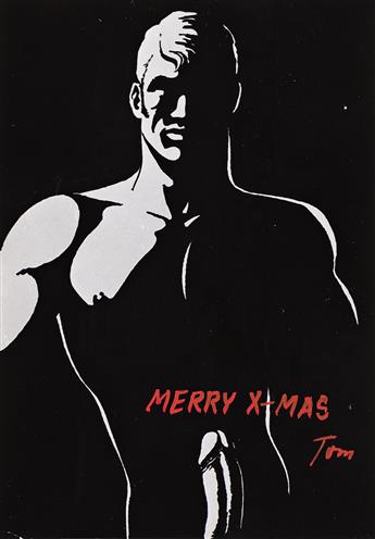 TOM OF FINLAND (1920-1991) Group of 4 Photographs Signed, or Inscribed and Signed, Tom, including an ALS on verso of one, to Ambrose